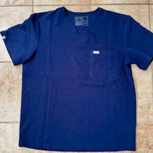 Figs MENS Technical Collection I FIONx Leon. Navy Scrub Top. Sz L